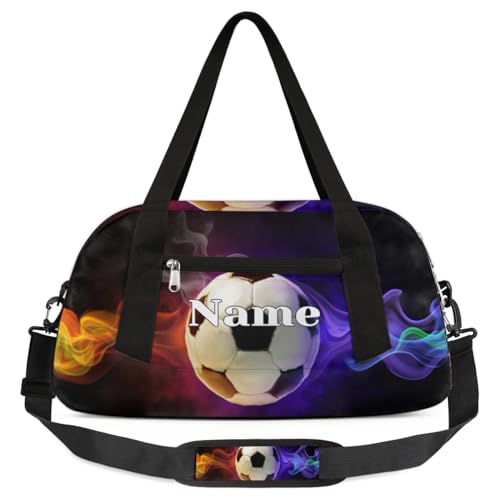 Benutzerdefinierte Name Kinder Duffle Bag Personalisierte Mädchen Tanztasche Leicht Wasserabweisend Faltbare Sport Ball Turnbeutel Weekender Übernachtung Übernachtung Carry On Reisetasche für Jungen von cfpolar