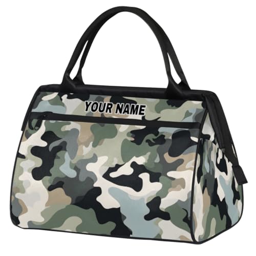 Reisetasche für Damen und Herren, personalisierbar, wasserdicht, Sporttasche, Wochenendtasche, Übernachtungstasche, Handgepäcktasche, Grün, Schwarz, Grau, Camouflage, Grün, Schwarz, Grau, Camouflage, von cfpolar