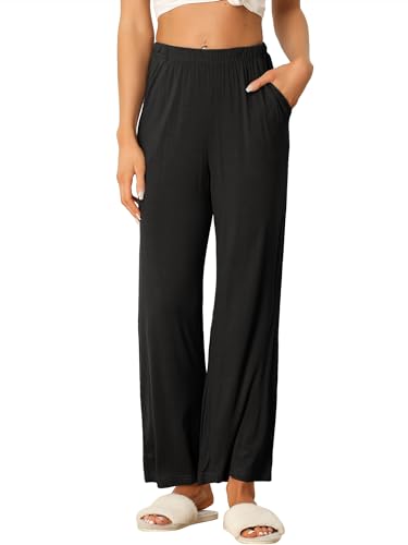 cheibear Damen Schlafanzughose Baumwolle Lang Weich Loungehose Yogahose Nachtwäsche Hosen mit Taschen Pyjamahose mit geradem Beinil Schwarz M cheibear Damen Schlafanzughose Baumwolle Lang Weich Loungehose Yogahose Nachtwäsche Hosen mit Taschen Pyjamahose mit geradem Beinil Schwarz M von cheibear