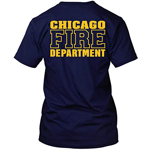 Chicago Fire Dept. T-Shirt in Navy/Gelb (3XL, Navy) von chicagofire