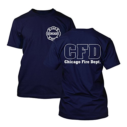 Chicago Fire Dept. - T-Shirt in Navyblau (L, Navy) von chicagofire
