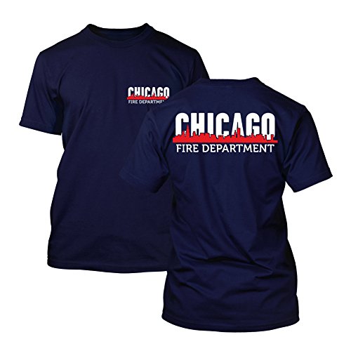 Chicago Fire Dept. - T-Shirt mit Chicago Skyline (XXL) von chicagofireshop