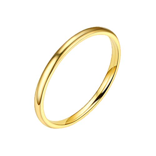 chiphop Art- und Weisesilberner Ring-Frauen-Fester Geometrie-Ring-weiße Schmucksachen 925 Ringe Wer Hat Eigentlich Ringe (Gold, 11号) von chiphop