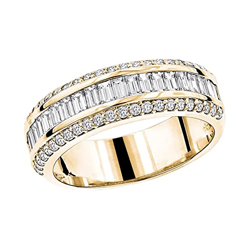 chiphop Gold Triple Strass Ringe Frauen Mode Voller Zirkon Ring Damen Schmuck Ringe Für Frauen Größe 5 11 Drachen Ringe (Gold, 10) von chiphop