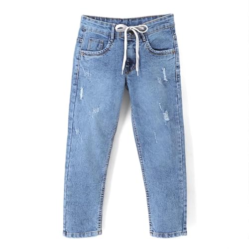 chopper club Jungen Jeans mit innerem Gummizug aus dehnbarem Denim-Stoff Schlanke Passform Stone 32 von chopper club