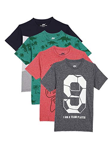 chopper club Jungen T-Shirts Baumwolle Packung mit 4 T-Shirts Bedruckte T-Shirts (ss21,10-11 Jahre-Brust 32 ") von chopper club