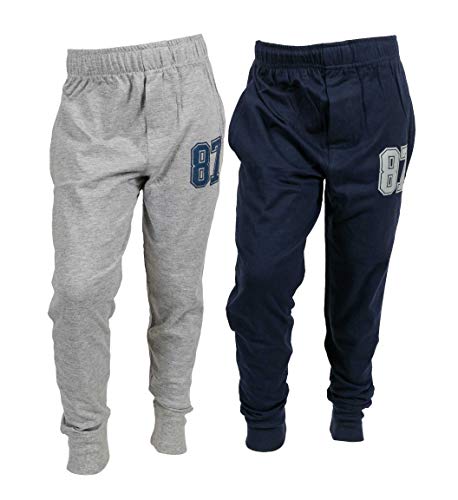 chopper club Traininghosen fur Jungen Jogginghose Jogger Slim Fit 2er Pack (12-13 Jahre-36,Navy Grey) 36 von chopper club