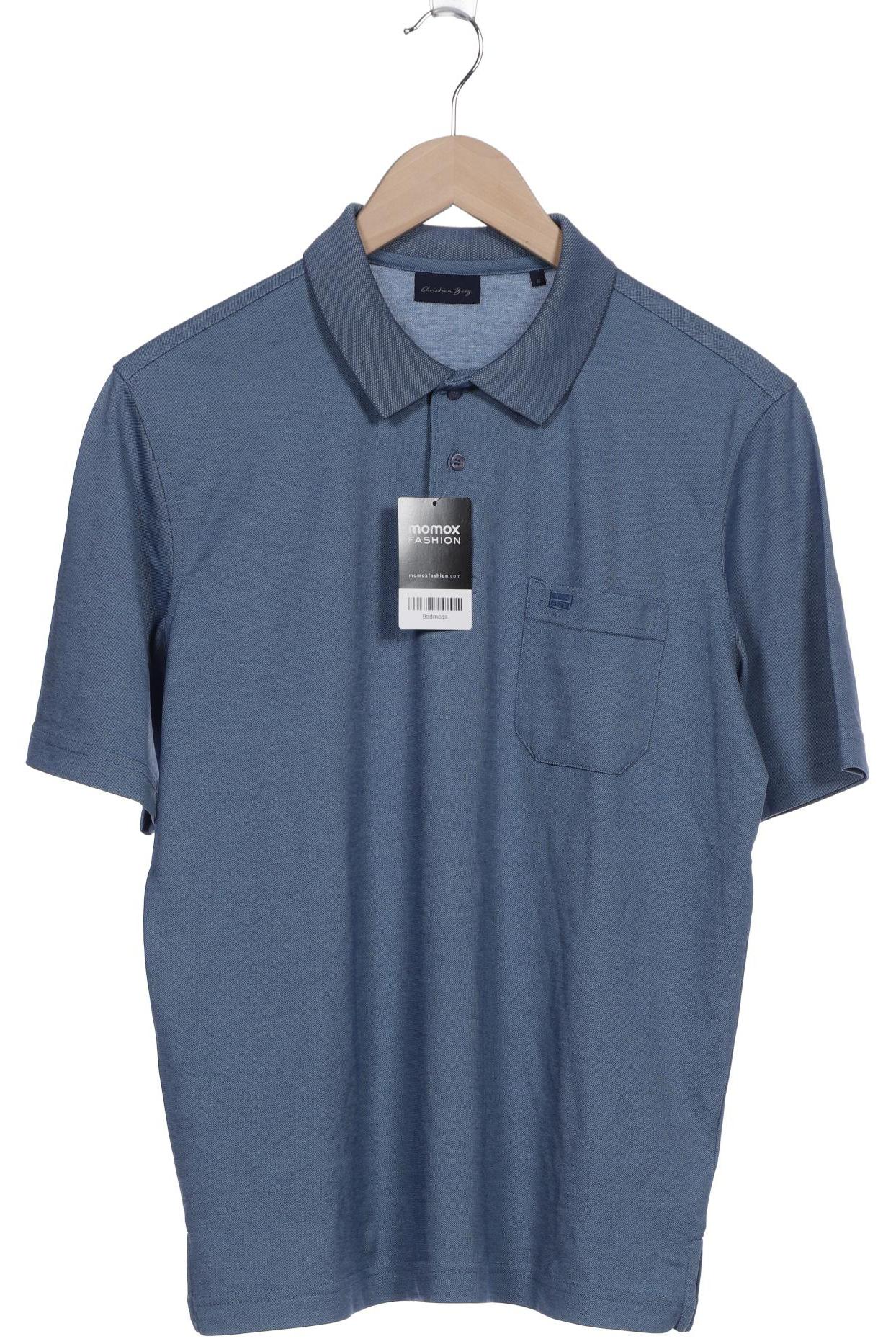 Christian Berg Herren Poloshirt, blau, Gr. 46 von christian berg