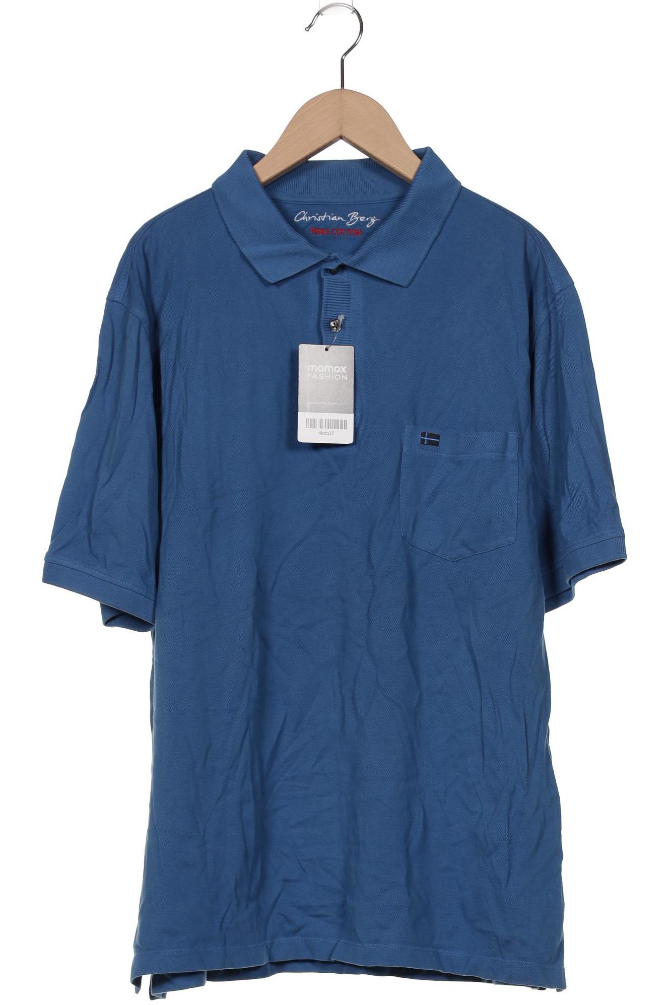 Christian Berg Herren Poloshirt, blau, Gr. 48 von christian berg