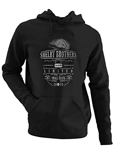 clothinx Peaky Blinders Shelby Brothers Limited | Gangs of Birmingham Design - ideal Für Serien-Fans | Versüß dir die Wartezeit auf die Neue Staffel Herren Kapuzen-Pullover Schwarz Gr. M von clothinx