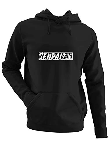 clothinx Senpai Herren Kapuzen-Pullover Schwarz Gr. M von clothinx