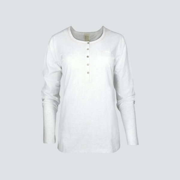 comazo|earth Fairtrade langarm Shirt in ecru-melange von comazo|earth