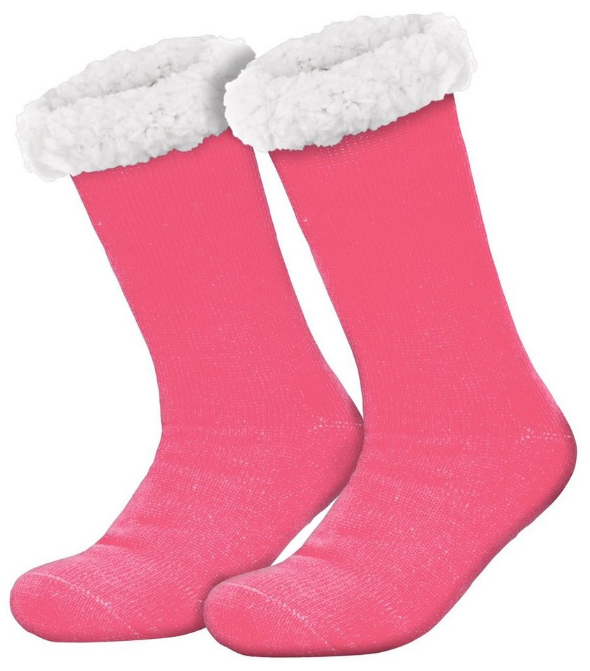 compagno Kuschelsocken (1-Paar) Kuschelsocken Unifarben Anti Rutsch Noppensocken Wintersocken Damen Herren Socken Einheitsgröße von compagno