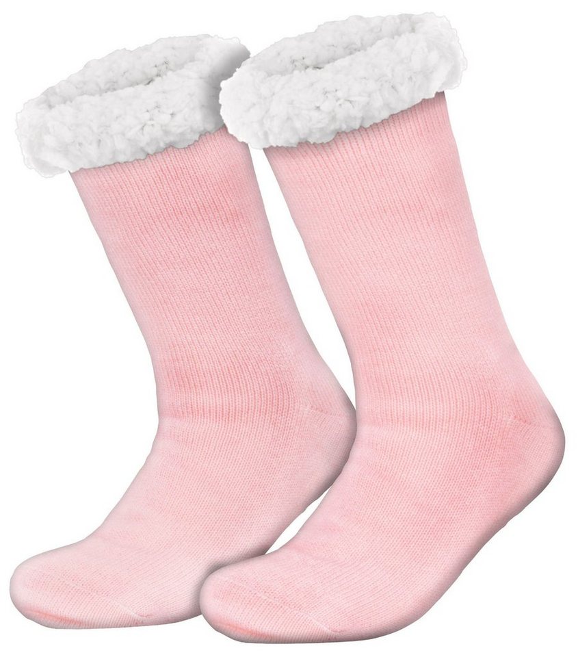 compagno Kuschelsocken (1-Paar) Kuschelsocken Unifarben Anti Rutsch Noppensocken Wintersocken Damen Herren Socken Einheitsgröße von compagno