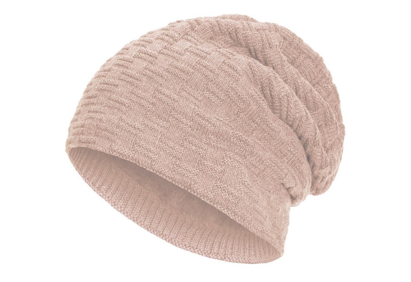 compagno Strickmütze (1-St) Warm gefütterte Wintermütze Strickmütze Beanie Damen und Herren von compagno