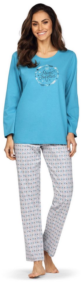 comtessa Schlafanzug (Set, 2 tlg., 2-teilig) Damen Schlafanzug 2-teilig Pyjama Baumwolle Magic von comtessa