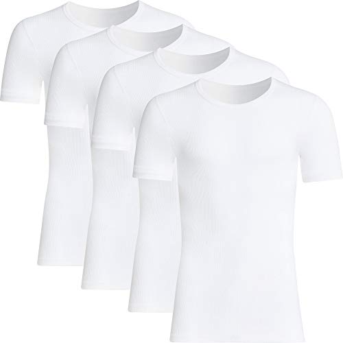 Con-ta Herren-Unterhemd, 1/2 Arm 4er-Pack Feinripp Größe 6 von con-ta