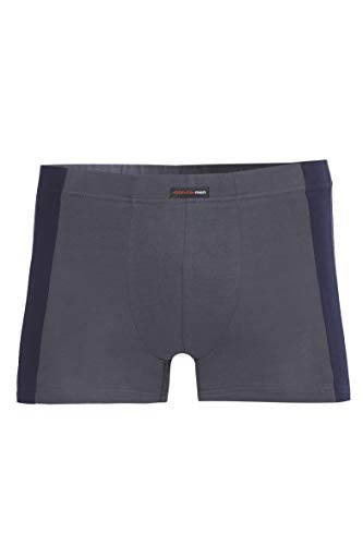 con-ta Pants, Bequeme Unterwäsche für Herren, mit Kontrastabsatz, aus natürlicher Baumwolle, weicher, Herrenunterwäsche, in Graphit/Marine, Größe: 8 von con-ta