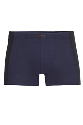 con-ta Pants, Bequeme Unterwäsche für Herren, mit Kontrastabsatz, aus natürlicher Baumwolle, weicher, Herrenunterwäsche, in Marine/Schwarz, Größe: 6 von con-ta