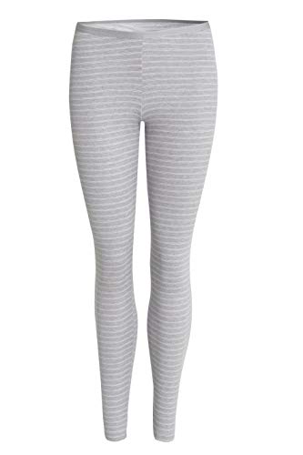 Conta Thermo Lange Hose, Leggings aus natürlicher Baumwolle, Lange Unterwäsche, wärmende Thermo-Leggings, Damenbekleidung, Sterling Geringelt, Größe: 44/XL von con-ta