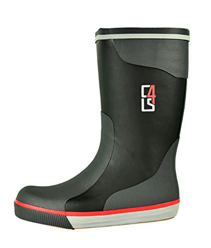 crazy4sailing Unisex Segelstiefel Halbschaft Gummistiefel schwarz, Größe:46 EU von crazy4sailing