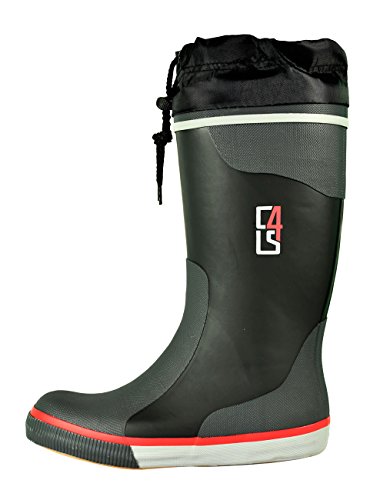 crazy4sailing Unisex Segelstiefel Langschaft Gummistiefel Schnürung schwarz, Größe:36 EU von crazy4sailing