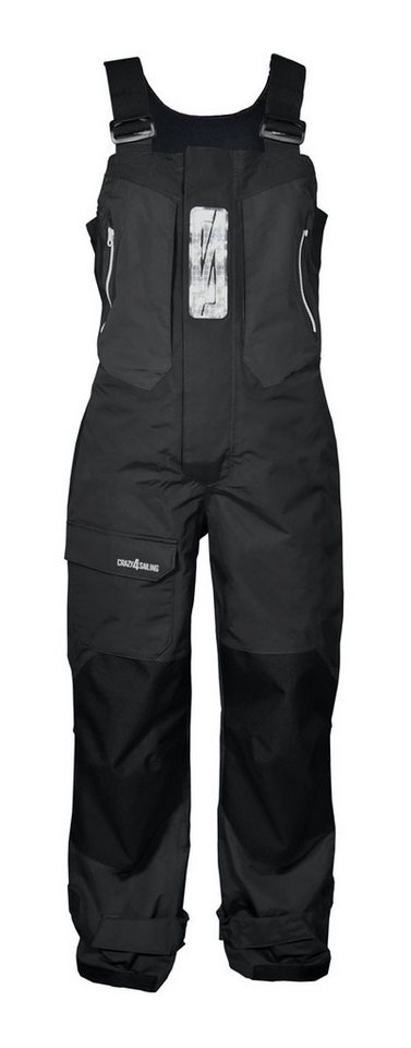 crazy4sailing Outdoorhose Stavanger atmungsaktive Regenhose Latzhose mit Besatz an Knie und Gesäß von crazy4sailing