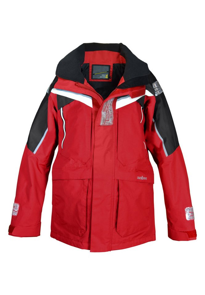 crazy4sailing Outdoorjacke Stavanger wasserdicht Segeljacke mit Reflektoren und hohem Kragen von crazy4sailing