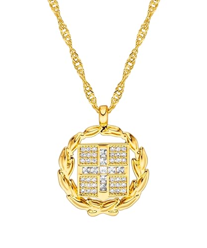 d'origine Griechenland Wappen Kette | Damen Gold von d'origine