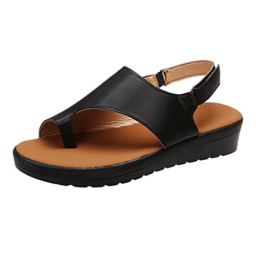 Frauen Sommer Einfarbig Bequeme Keilschuhe Strand Peep Toe Atmungsaktive Sandalen Damen Offene Zehen Flip Flop Plateau Sandalen Hausschuhe von dasg