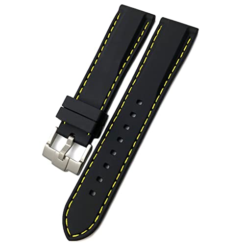 Wasserdichtes Gummi-Silikon-Uhrenarmband für Omega für IWC für SKX 007 Uhrenarmband 20 mm 19 mm 22 mm, Schwarz-gelbe Anstecknadel, 20 mm Wasserdichtes Gummi-Silikon-Uhrenarmband für Omega für IWC für SKX 007 Uhrenarmband 20 mm 19 mm 22 mm, Schwarz-gelbe Anstecknadel, 20 mm von dayeer