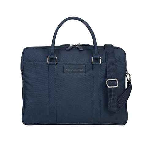 dbramante1928 - Ginza 16 Zoll Duo Pocket Laptoptasche 100% Recycled - Lieferung mit verstell & abnehmbarem Schultergurt - Laptop Tasche - Aktentasche - Blau von dbramante1928