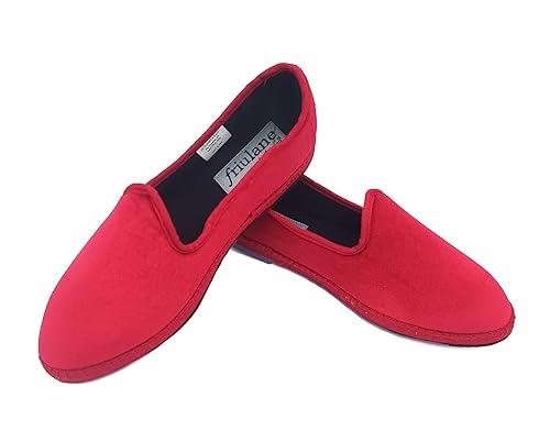 DeFonseca Außergewöhnliche Friulane Damenschuhe aus Samt, flache Fahrradschuhe, Ballerinas für alle Jahreszeiten, einzigartige Qualität, Rot Amor, 36 EU DeFonseca Außergewöhnliche Friulane Damenschuhe aus Samt, flache Fahrradschuhe, Ballerinas für alle Jahreszeiten, einzigartige Qualität, Rot Amor, 36 EU von de fonseca