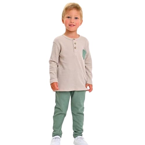 deiko Kinder Jungen Mädchen Unisex Kleidung%100 Baumwolle Outfit Kinder Kleidung Set | 2tlg langärmliges Oberteil und Hose mit Taschen (Navy Blau - 39 deiko Kinder Jungen Mädchen Unisex Kleidung%100 Baumwolle Outfit Kinder Kleidung Set | 2tlg langärmliges Oberteil und Hose mit Taschen (Navy Blau - 39 von deiko