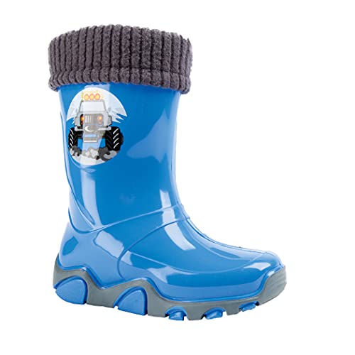 DEMAR Kinder Gummistiefel gefüttert STORMER LUX (34/35, Blau) von DEMAR