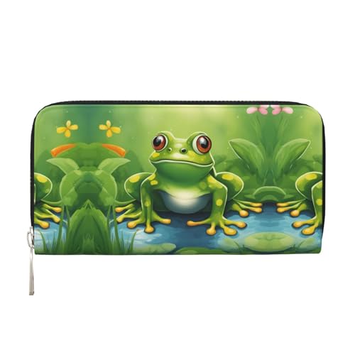 dkkuvt Cartoon-Frosch-1-Druck-modische funktionelle Ledergeldbörse für Damen, lässig, Clutch, Geldbörse, Reisebrieft, Schwarz, Einheitsgröße, Kunst dkkuvt Cartoon-Frosch-1-Druck-modische funktionelle Ledergeldbörse für Damen, lässig, Clutch, Geldbörse, Reisebrieft, Schwarz, Einheitsgröße, Kunst von dkkuvt