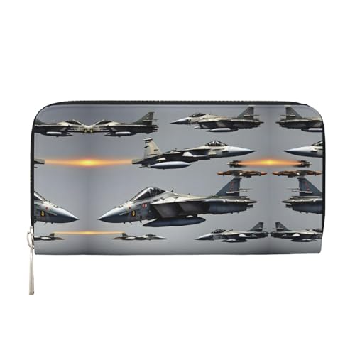 dkkuvt Flugzeug-Jets-Druck, modische funktionelle Ledergeldbörse für Damen, lässig, Clutch, Geldbörse, Reisebrieftasche, Schwarz, Einheitsgröße, Kunst dkkuvt Flugzeug-Jets-Druck, modische funktionelle Ledergeldbörse für Damen, lässig, Clutch, Geldbörse, Reisebrieftasche, Schwarz, Einheitsgröße, Kunst von dkkuvt