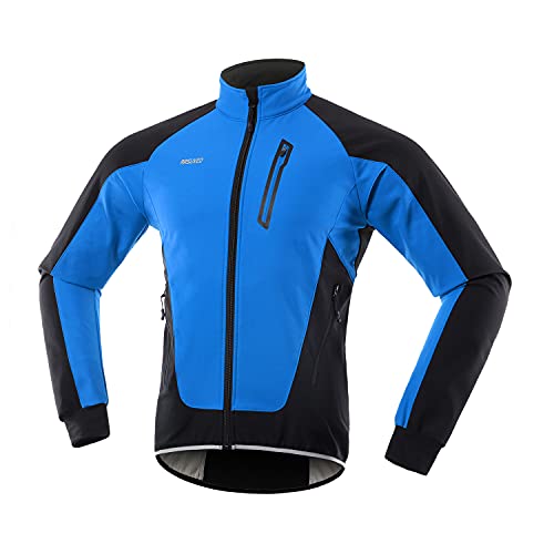 doorslay Herren Fahrradjacke Fahrradtrikot Wasserdichte Atmungsaktive Warm Fleece Jacke MTB Fahrradfahren Laufen Herbst Winter Jackenmantel für Radfahren Laufen von doorslay