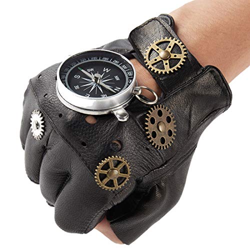 dream cosplay Steampunk Lederhandschuhe Herren Gothic Fingerlose Handschuhe von dream cosplay