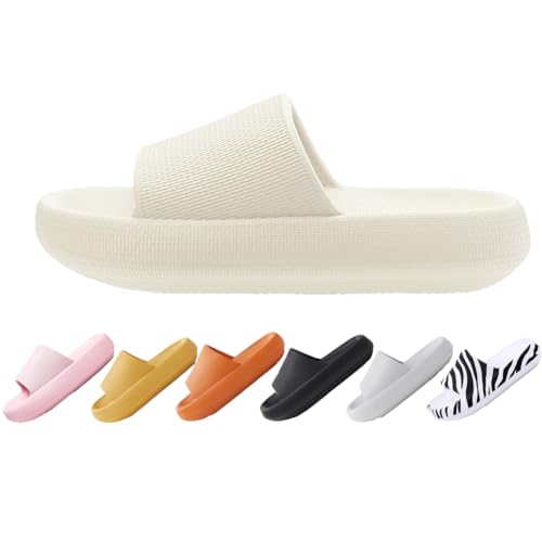 dubuto Dusch Badeschuhe Mädchen Jungen Sommer Cozislides Original Badelatschen Badeschlappen Dicke Sohle rutschfeste Cozy Slides Wolke Schlappe für Unisex Kinder von dubuto