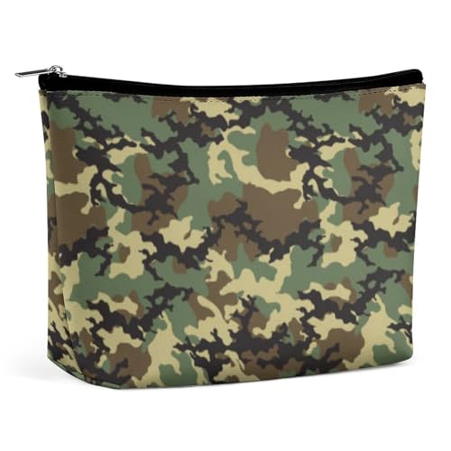 Make-up-Tasche, personalisierte Kosmetiktasche für Damen, Camouflage-Design, 7.3cm L x 15cm W x 5.9cm H, Kosmetiktasche von ducanll