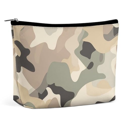 Make-up-Tasche, personalisierte Kosmetiktasche für Damen, Camouflage-Muster, 7.3cm L x 15cm W x 5.9cm H, Kosmetiktasche von ducanll