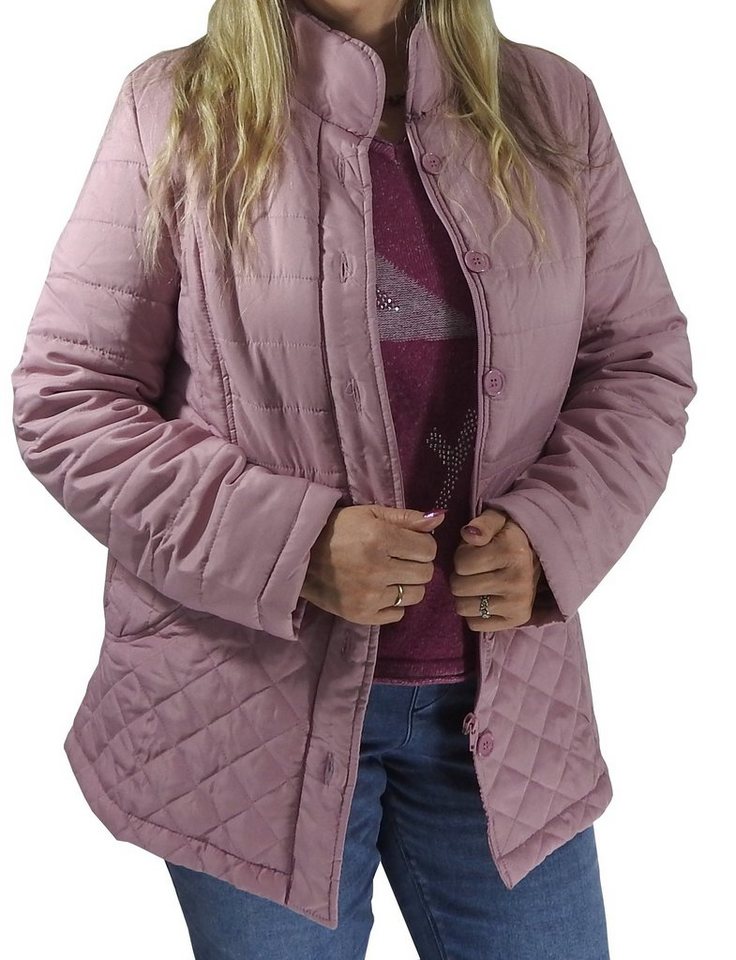 dynamic24 Steppjacke Übergangsjacke Damen Jacke leicht Parka lang rosa dynamic24 Steppjacke Übergangsjacke Damen Jacke leicht Parka lang rosa von dynamic24