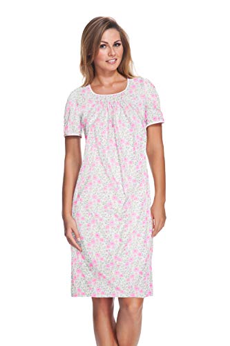 e.FEMME® Damen Nachthemd Celina 804 aus Baumwolle, Rose 48 von e.FEMME