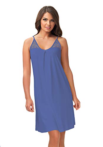 e.Femme Damen Nachthemd Negligee Lena II 896 aus Baumwolle und Lenzing® Modal, Jeans 46 von e.Femme