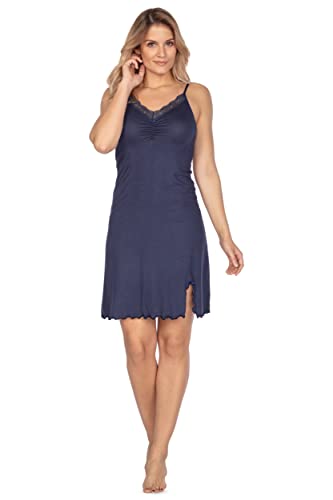 e.FEMME Damen Negligee Kaja 318 aus Viskose (Marine, 50) von e.FEMME