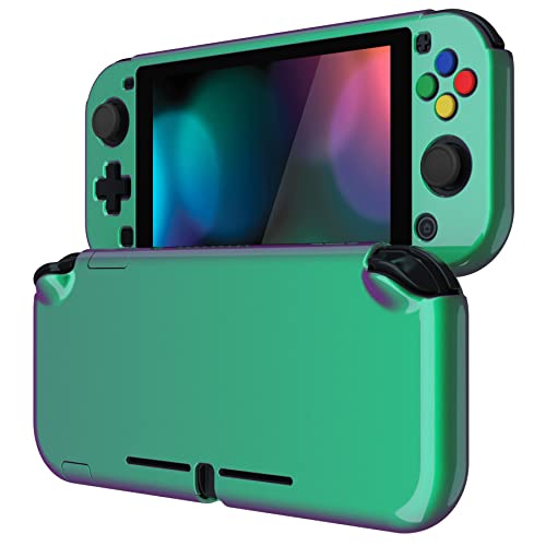 eXtremeRate Schutzhülle für Nintendo Switch Lite,Schutzhülle Case Hülle Schale Tasche Zubehör für Nintendo Switch Lite Joycon Konsole&1 x Panzerglas Schutzfolie mit schwarzem Rand(Grün Lila) eXtremeRate Schutzhülle für Nintendo Switch Lite,Schutzhülle Case Hülle Schale Tasche Zubehör für Nintendo Switch Lite Joycon Konsole&1 x Panzerglas Schutzfolie mit schwarzem Rand(Grün Lila) von eXtremeRate
