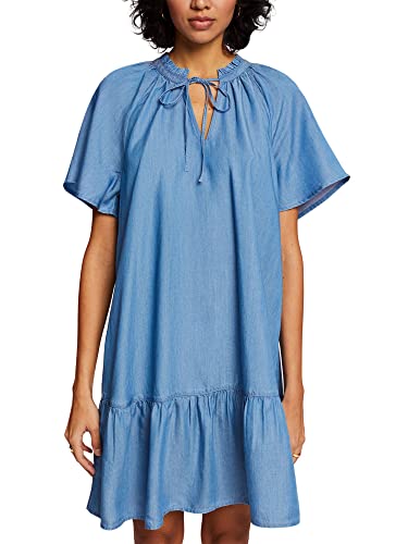 ESPRIT Damen 033CC1E313 Kleid, 902/Blue Medium Wash, L von ESPRIT