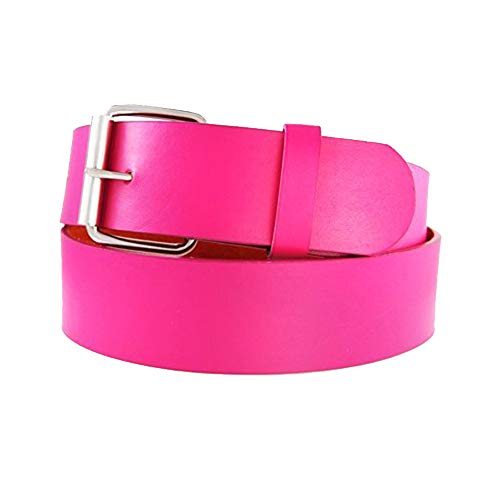 eeddoo® Wechselgürtel - classic - pink L [Large] (Wechselgürtel Buckle Kunstledergürtel für Damen & Herren, Frauen & Männer, Kinder, Mädchen | Oldschool Punk Gothic Wave S M L XL Medium Large) von eeddoo