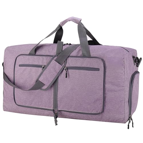 ehsbuy 60L Reisetasche Groß Faltbare Sporttasche Herren Damen mit Schuhfach Taschen Wasserdicht Saunatasche Travel Bag für Sports Urlaub Gym Übernachtung von ehsbuy